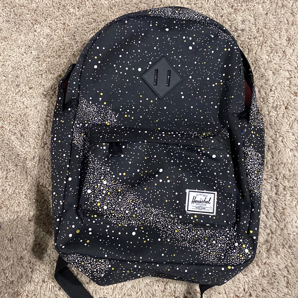 Herschel Supply Backpack Black with gold and white circles
